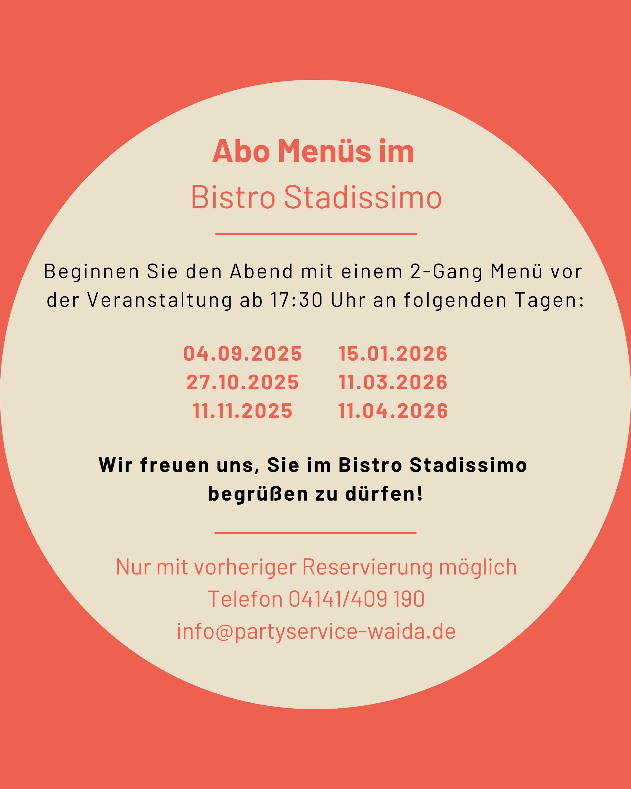 Abo Menü Bistro Stadissimo