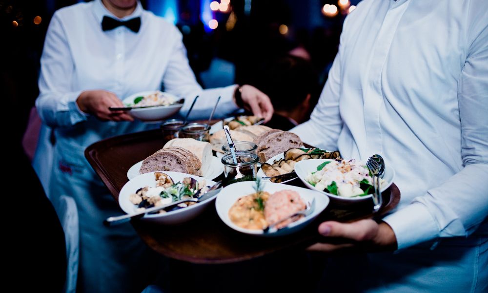 Essen auf dem Tablet